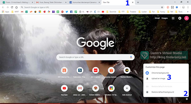 Langkah Ganti Tema Background New Tab Chrome Tanpa