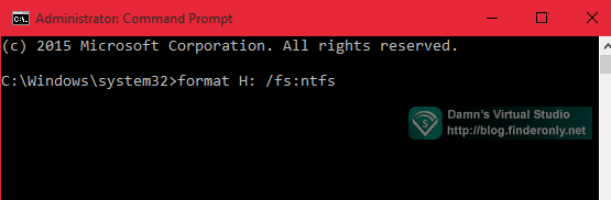 Format Flashdisk dengan Command Prompt