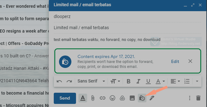 Cara Kirim Email Rahasia Gmail